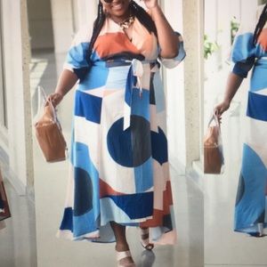 Anthropologie Plus size Miro wrap dress